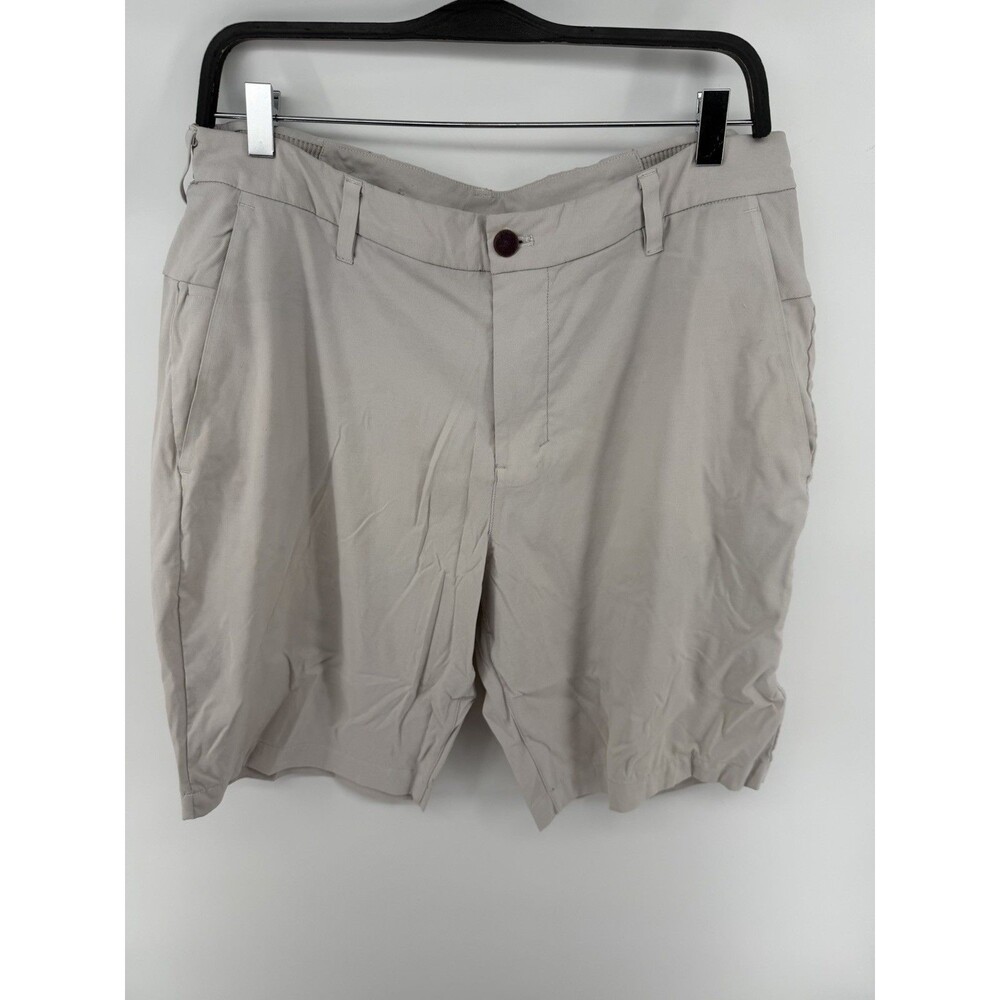 Lululemon Commission Short 10” Inch Khaki Gray Chino Golf Shorts Mens 34